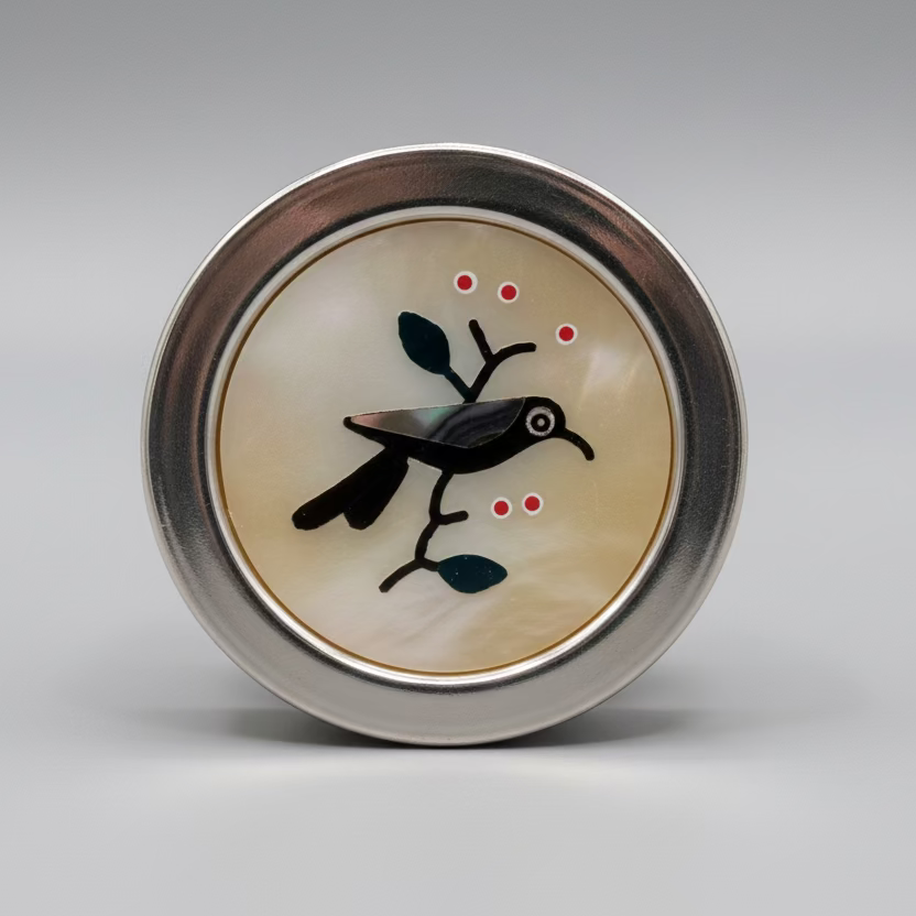 New! Eucalyptus Blossom Balm in Abalone Bird Inlay Pill Case