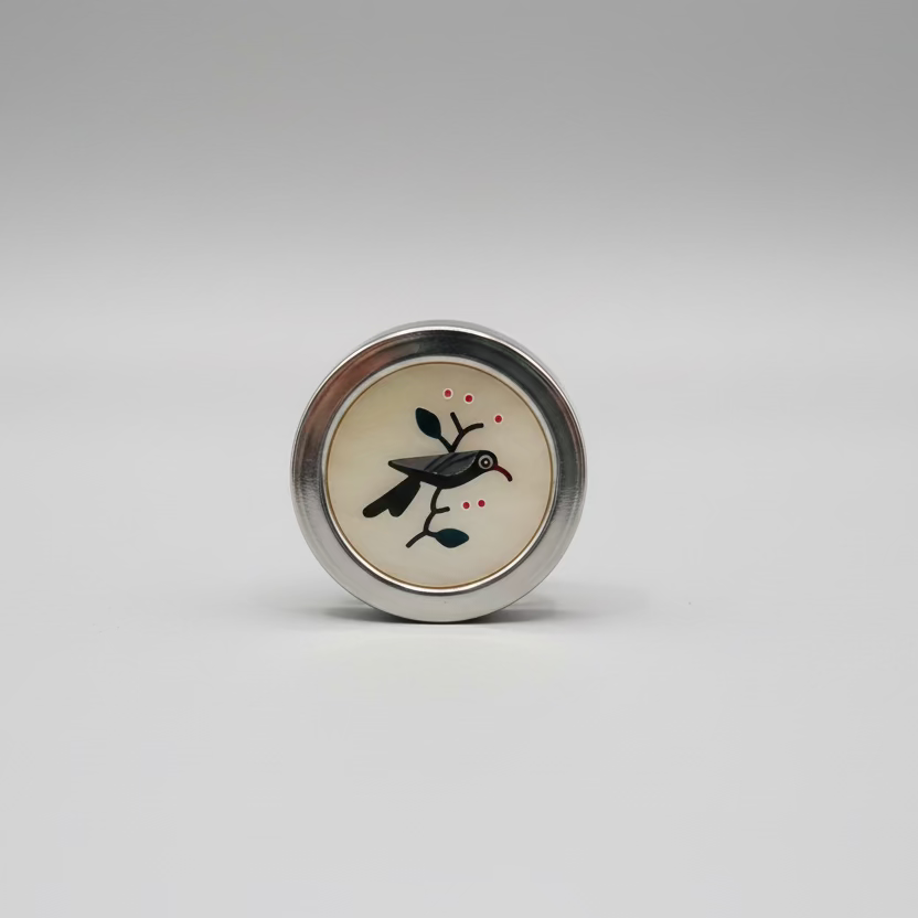 New! Eucalyptus Blossom Balm in Abalone Bird Inlay Pill Case